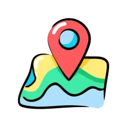 Colored Location Map Icon