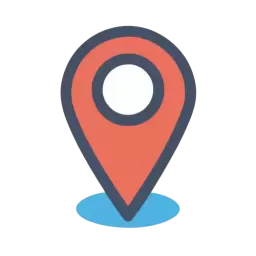 Colored Location Map Icon