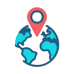 Colored Location Map Icon