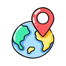 Colored Location Pin Symbol