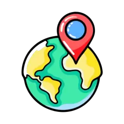 Colored Map Icon