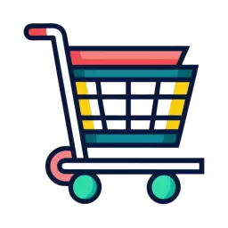 Colored Shopping Basket Icon