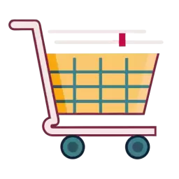 Colored Shopping Basket Symbol