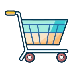 Colored Shopping Cart Icon