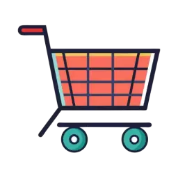 Colored Shopping Cart Symbol