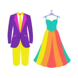 Colorful Bride Groom Icon