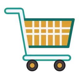 Colorful Shopping Basket Symbol
