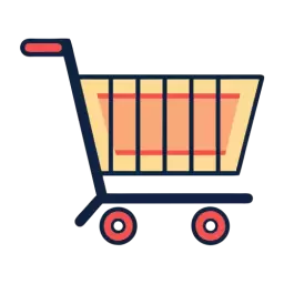 Colorful Shopping Basket Vector
