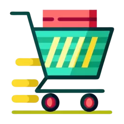 Colorful Shopping Cart Symbol