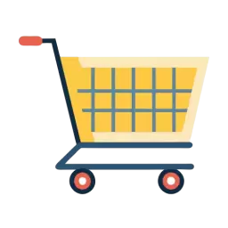 Colorful Shopping Cart Vector
