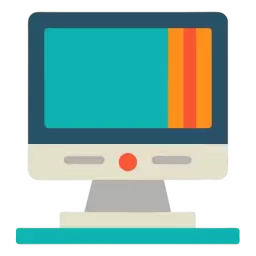 Desktop Computer Icon Colorful