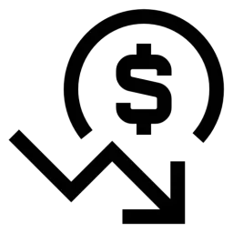 Dollar Decrease Icon