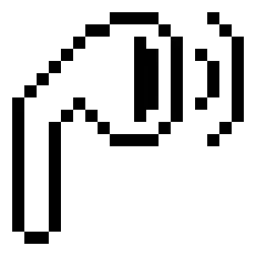 Earpod Pixel Icon