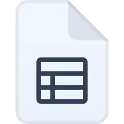 File Sheet Table Icon