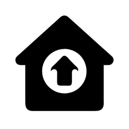 Filled Building Icon Black White