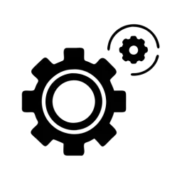 Filled Cogs Icon
