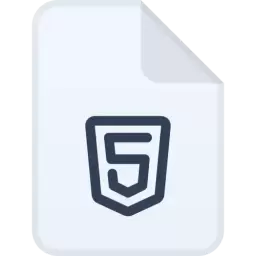 Flat HTML File Icon