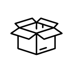 Free Box Icon Black White