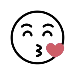 Free Kissing Emoji Symbol SVG