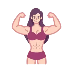 Free Muscular Girl Symbol
