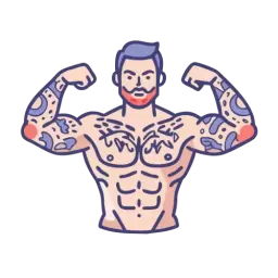 Free SVG Muscular Man Icon