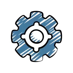 Hand Drawn Gear Symbol