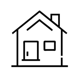 House Icon Black White