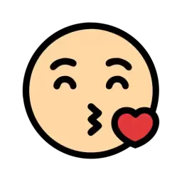 Kissing Emoji Symbol SVG Free