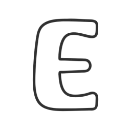 Letter E Vector Free