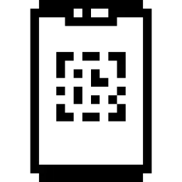 Mobile QR Scan Pixel Icon