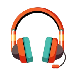 Multicolor Headset Vector