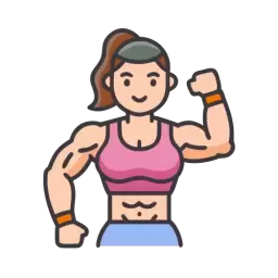 Muscular Girl Vector