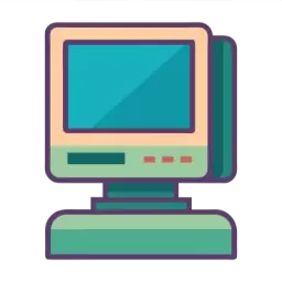 Old Desktop Computer Icon