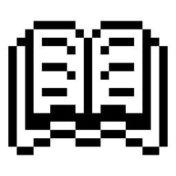 Open Book Pixel Icon