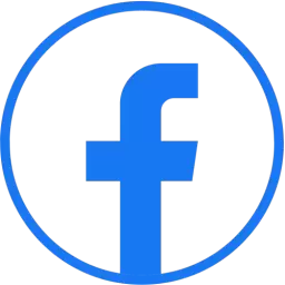 Outline Blue Facebook Icon