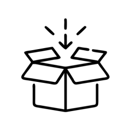 Outline Box Icon Black