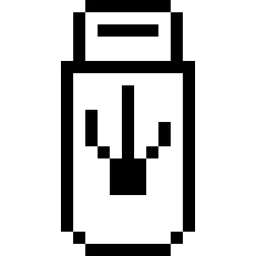 Outline Flash Drive Pixel Icon