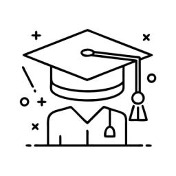 Outline Graduation Icon