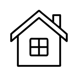 Outline Home Icon Black White