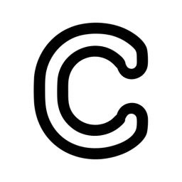 Outline Letter C Icon
