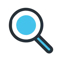 Outline Magnifier Vector