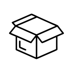 Outline Package Icon Black White