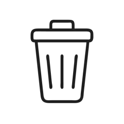 Outline Trash Can Symbol