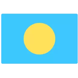 Palau Country Flag