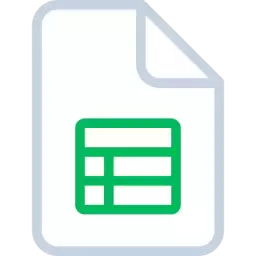 Sheet Table Folder Icon