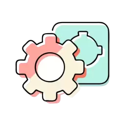 Square Gears Icon