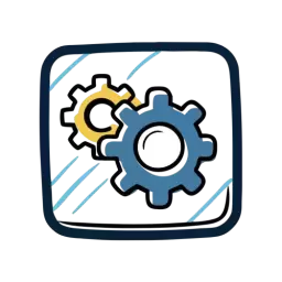 Square Gears Icon