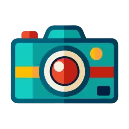 Stroked Colorful Camera Icon