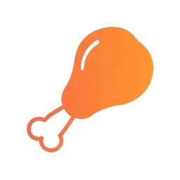 SVG Chicken Thigh Icon Free
