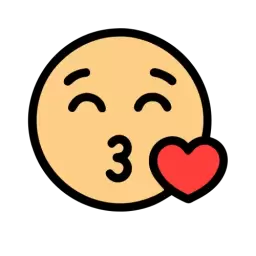 SVG Kissing Emoji Icon